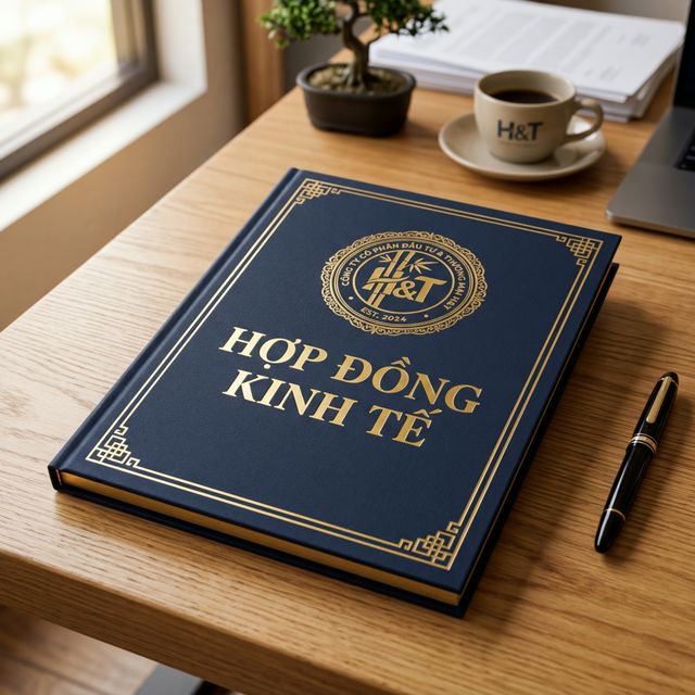 Bìa mạ vàng hợp đồng doanh nghiệp